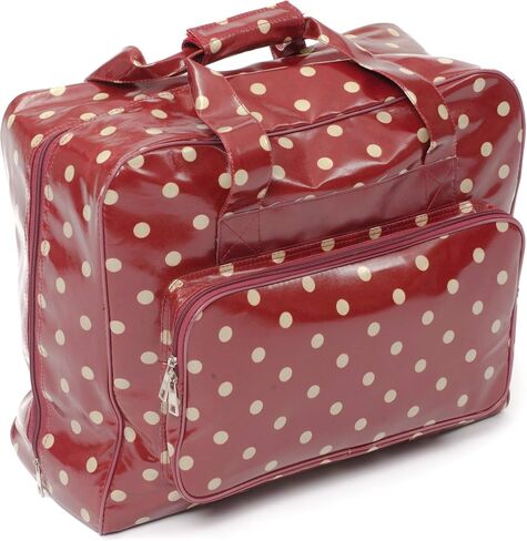 Hobby Gift MRB.003 PVC Sewing Machine Bag Polka, Cotton, Burgandy, 44x19x37 cm in Saudi Arabia