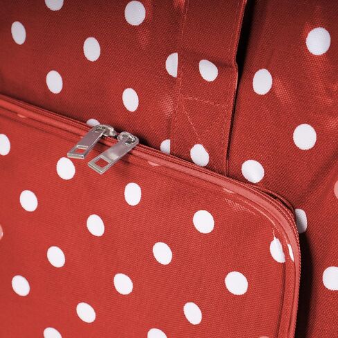 Hobby Gift MRB.003 PVC Sewing Machine Bag Polka, Cotton, Burgandy, 44x19x37 cm in Saudi Arabia