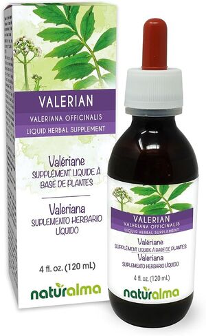 Naturalma Valerian (Valariana officinalis) صبغة الجذر الخالية من الكحول 4 أونصة سائلة في قطرات | مكمل عشبي | نباتي | منتج إيطاليا in Kuwait