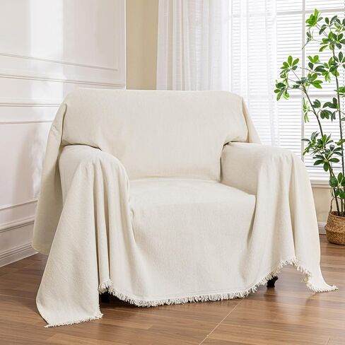MEETSKY Couch Cover for Dogs, Washable Sofa Cover for 3 Cushion Couch Sofa, Pet Couch Covers for Sofa, Oversized Sofa Throw Couch for Living Room, 91"x 134"，Dark Chocolate in Kuwait