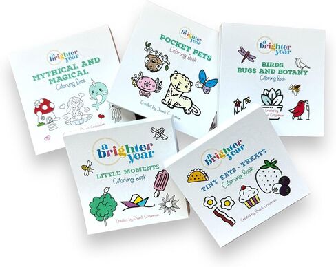 A Brighter Year Adult Mini Travel Coloring Book, Pocket Size 3" x 3" in Saudi Arabia