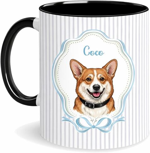Personalized Coffee Mugs with Names, Custom Cat Gifts for Pet Lovers, Ceramic Dog Mugs for Dog Lovers 11oz, Personalized Pet Lover Gifts for Birthday, Mom and Dad Mugs for Men Women or Couple in Saudi Arabia
