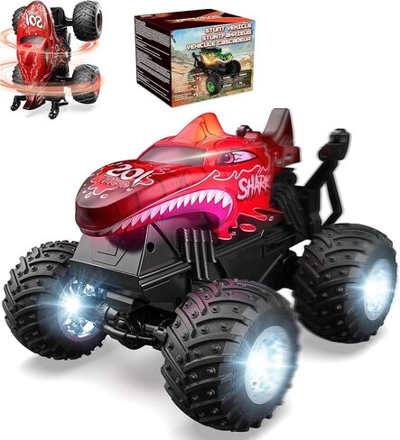 BEZGAR 1:20 Monster Truck Toys, 360°Stunt RC Cars with Music and Light in Kuwait