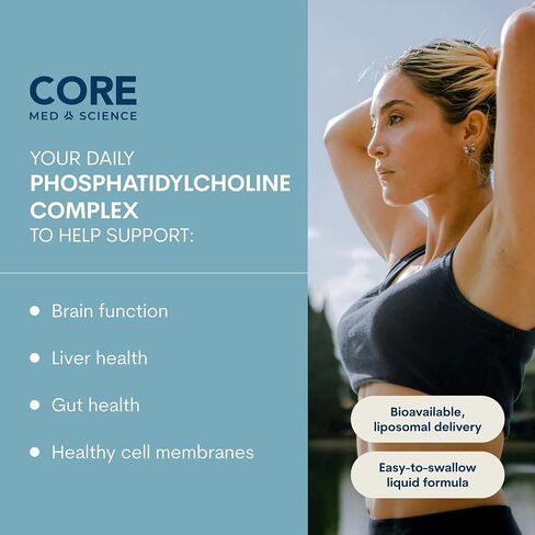Core Med Science Phosphatidylcholine Supplement, Liposomal PC Complex (8 Fl Oz) - Phospholipid Supplement in Kuwait