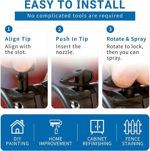 17A223 Tip Kit Fits for TrueCoat 360 4 in and 12 in Reversible Paint Sprayer Tips Kit Black/White in Saudi Arabia