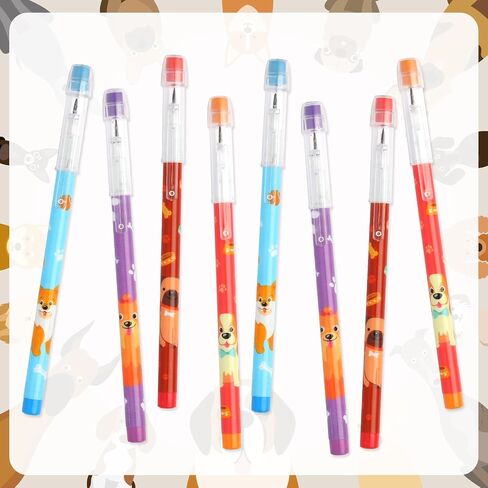 Kolewo4ever 48pcs HB Dog Pencils Kawaii Cute Multipoint Pencil Push Translucent Non Sharpening Stackable Pencils Pop Up Plastic Pencil for Classroom Rewards Carnival Prizes (Dog) in Kuwait