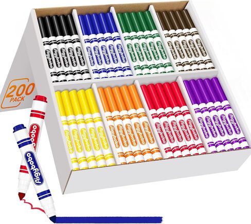 Washable Markers Bulk, Coloring Markers for Kids, 200 Count, 8 Colors in Kuwait
