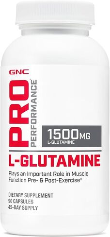 GNC Pro Performance L-Glutamine، 180 كبسولة، يدعم تعافي العضلات in Kuwait