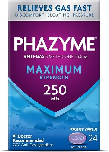 Phazyme Maximum Strength 250 mg Anti-Gas Softgels 24 Count (Pack of 2) in Kuwait
