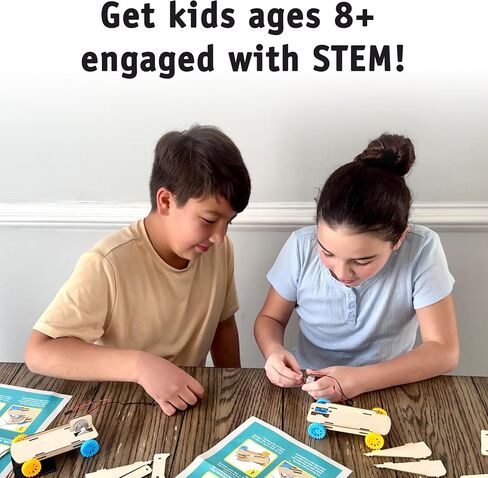 Solar Car Kit, 2-Pack - Build 2 Solar Powered Wooden STEM Cars in Kuwait