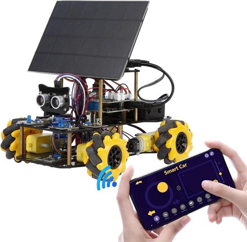 ACEBOTT Smart Car kit Functions STEM Coding for Ages 16+ Solar Energy Expansion Pack(Without Car)-Solar Panel Pack Solar Module Durable Outdoor Solar Charger in Kuwait