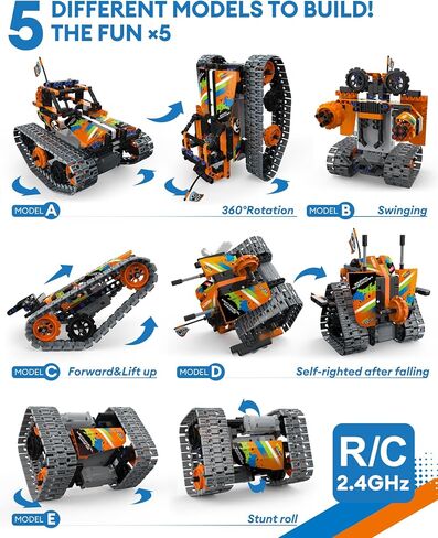 Opmind 5-in-1 STEM Remote Control Building Kit - 392PCS, Gift for Boys 8-12 in Kuwait