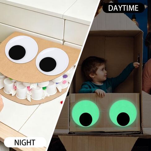2 Pcs 6 Inch Glow Giant Googly Eyes Self-Adhesive, Giant Halloween Eyes in Saudi Arabia
