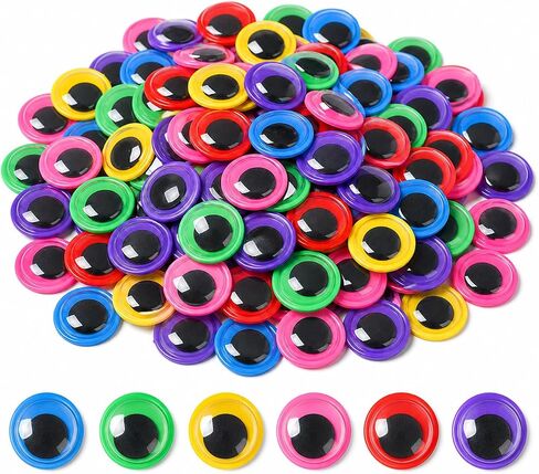 200 PCS Wiggle Googly Eyes Self Adhesive Black White(20mm) for Crafts Doll Eyes Big Large Gaint Jumbo Sticky Fake Eye Balls for Decorating Small Plastic Eyeball Stickers Home Party Favors Supplies in Saudi Arabia