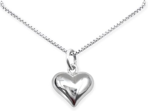 Small and Dainty Sterling Silver Heart Necklace for Women, Girlfriend Gift, Gift for Mom Necklace, Wife Gift Necklace, Daughter Gift Necklace (20 inches) in Saudi Arabia