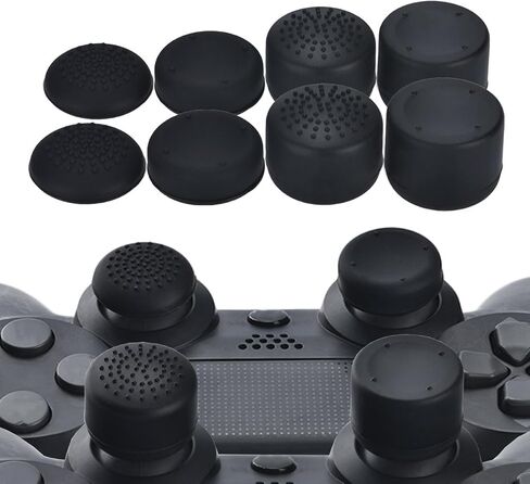 YoRHa Water Transfer Printing Butterfly Silicone Cover Skin Case for Sony PS4/slim/Pro Dualshock 4 Controller x 1(White) with Pro Thumb Grips x 8 in Kuwait