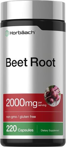 Beet Root Powder Capsules | 250 Pills | Herbal Extract | Non-GMO, Gluten Free, and DNA Tested Supplement | by Horbaach in Kuwait