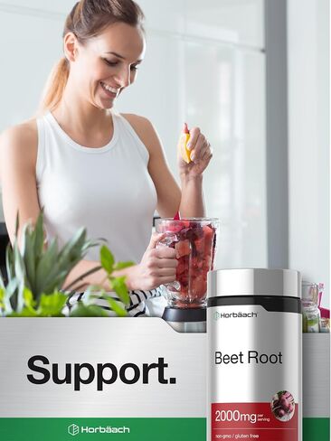 Beet Root Powder Capsules | 250 Pills | Herbal Extract | Non-GMO, Gluten Free, and DNA Tested Supplement | by Horbaach in Kuwait