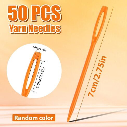 50 Pcs Plastic Yarn Needles Large Eye Plastic Needles for Yarn 2.75 Inch in Kuwait