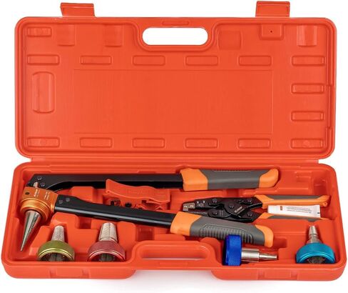 مجموعة أدوات توسيع iCrimp PEX-A مع رؤوس توسيع دوارة ذاتية 1/2، 3/4 و1 بوصة، قاطع PEX متضمن لـ Uponor ProPEX، Wirsbo in Kuwait