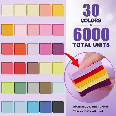 Yizzvb 6000 Pcs 2 Inch Tissue Paper Squares, 30 Colors Craft Tissue Papers in Kuwait