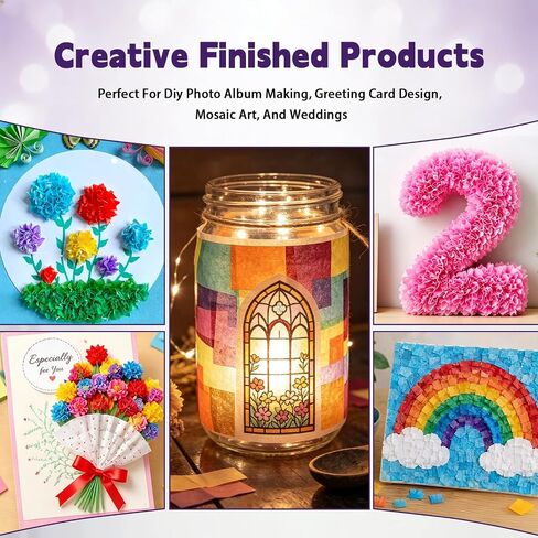 Yizzvb 6000 Pcs 2 Inch Tissue Paper Squares, 30 Colors Craft Tissue Papers in Kuwait