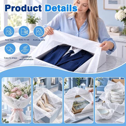 FORBFAN 300 Sheets 30 x 40 in Acid Free Archival Tissue Paper for Storage in Kuwait