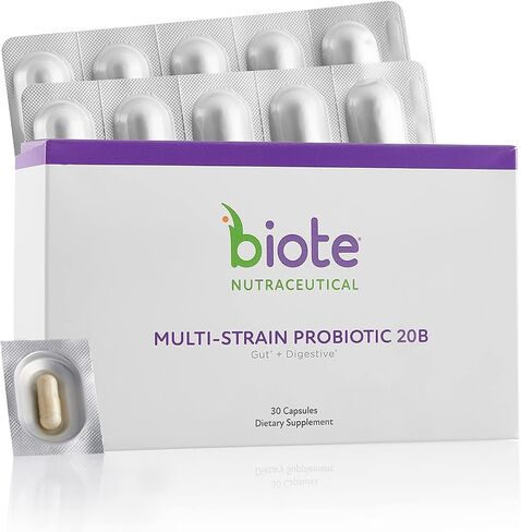 Biote Nutraceuticals - MULTI-STRAIN PROBIOTIC 20B - Gut + Digestive (30 Capsules) in Kuwait