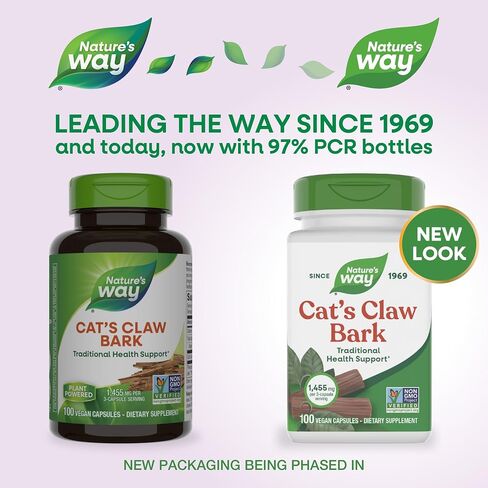 Nature's Way Cat’s Claw Bark, Traditional Health Tonic*, 1,455mg per serving, 100 Capsules in Kuwait
