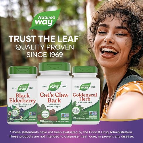 Nature's Way Cat’s Claw Bark, Traditional Health Tonic*, 1,455mg per serving, 100 Capsules in Kuwait