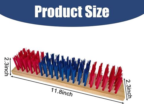 2PCS Pig Enrichment Toy, 11.8" 2-in-1 Self-Grooming & Scratch Brush for Mini Pigs, Cats & Dogs to Reduces Stress , Wooden Base with Wood Wax Oil Finish, Pre-Drilled Holes & 8 Screws, Firm Bristles in Kuwait