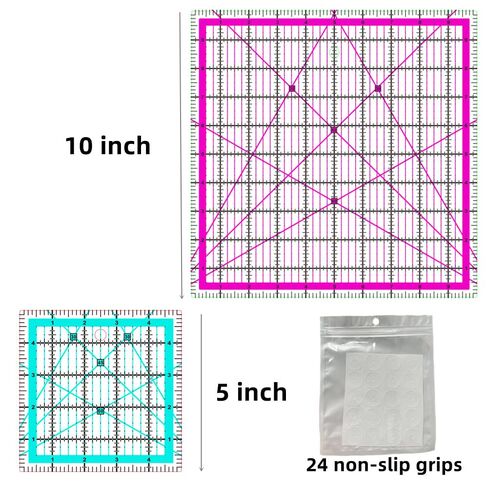 2 Quilting Square Rulers(5", 10"),Quilting Templates Sewing Rulers in Kuwait