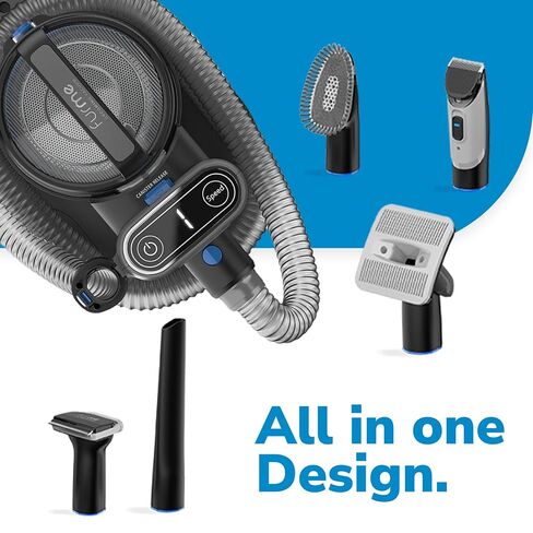FURME Professional Plus Pet Grooming Vacuum Kit - Cat & Dog Grooming Kit for Easy Pet Care at Home, Quiet & Safe Dog Hair Remover Machine with Brush, Clipper, Shedding & Cleaner Tools & 2L Canister in Kuwait