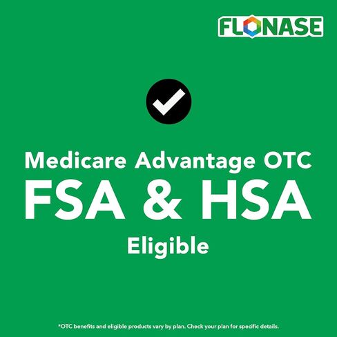 Flonase Allergy Relief Nasal Spray, 24 Hour Non Drowsy Allergy Medicine, Metered Nasal Spray - 144 Sprays + Pack of Tissues in Kuwait