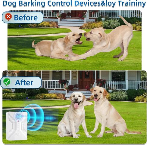 Nupec Ultrasonic Anti Barking Device, 3 Adjustable Modes Bark Control Box, 50FT Long Range Dog Barking Deterrent, Outdoor Dog Bark Stopper & Training Tool for Effective Barking Control in Kuwait