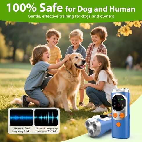dessports Dog Bark Deterrent Device - 3X Ultrasonic Anti Barking Device for Dogs Training - 50FT Range Effective Bark Shield - Rechargeable Barking Silencer for Own or Neighbour's Dog in Kuwait