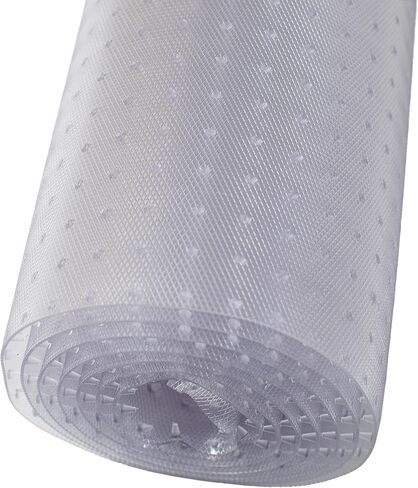 RESILIA Industrial Deep Pile Carpet Runner - Crosshatch Pattern Non Slip Carpet & Rug Protector Mat, Waterproof Clear Plastic Vinyl Floor Covering, 30 Inches Wide x 12 Feet Long, Made in The USA in Kuwait