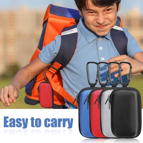 4 Pcs Asthma Inhaler Travel Case Hearing Aid Case Earbud Case Portable Zipper Carry Case Travel Case with Mesh Pocket for Inhaler Hearing Aid Other Accessories from Dust and Dirt, Includes Case Only in Kuwait
