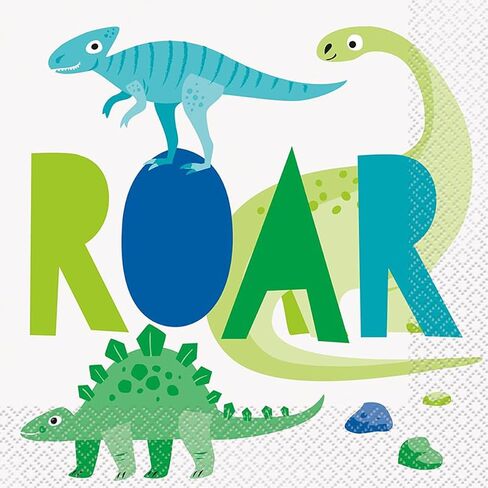 Unique 82215 Paper Cups-266 ml-Blue & Green Dinosaur Party-8 Count (Pack of 1), Multicolour in Kuwait