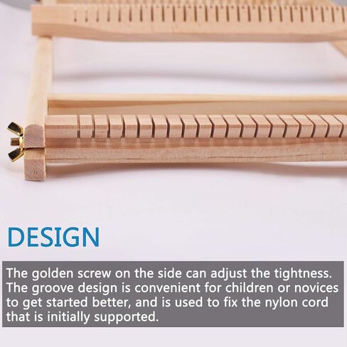 Wooden Weaving Loom Kit for Kids and Adults, Tapestry Loom 15.2x9.85 in in Kuwait