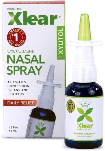 Xlear Nasal Spray, Natural Saline Nasal Spray with Xylitol, Nose Moisturizer for Kids and Adults, 1.5 fl oz (Pack of 3) in Saudi Arabia