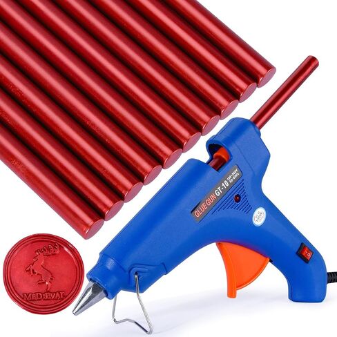 Hot Glue Gun Wax Seal Kit, Metallic Red Wax Sticks for DIY Envelope Crafts in Saudi Arabia