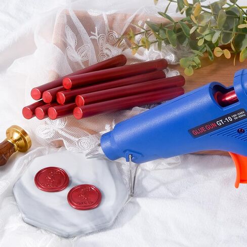 Hot Glue Gun Wax Seal Kit, Metallic Red Wax Sticks for DIY Envelope Crafts in Saudi Arabia