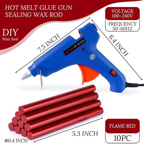 Hot Glue Gun Wax Seal Kit, Metallic Red Wax Sticks for DIY Envelope Crafts in Saudi Arabia