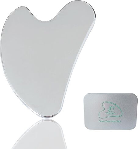 Ditind Stainless Steel Gua Sha Facial Tools, Rose Gold Gua Sha Tool, Stainless Steel Guasha Tool for Facial and Body SPA, Guasha Massage for Toxins Prevents Wrinkles and Body SPA Acupuncture Therapy in Kuwait