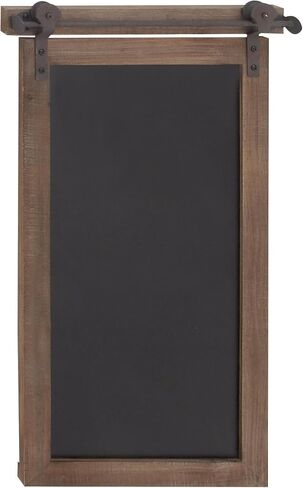 Deco 79 Wood Sign Home Wall Decor Wall Sculpture with Chalkboard, Wall Art 21" x 1" x 17", Brown in Kuwait