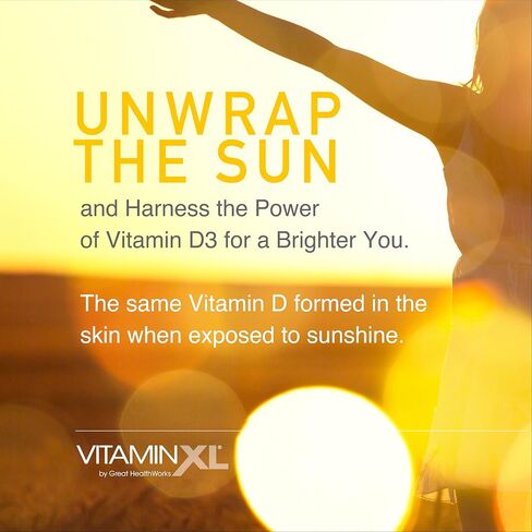 OmegaXL VitaminXL D3 High Potency Daily Vitamin D 5000 IU 125mcg Immune Support Supplement - Promotes Healthy Muscle Function & Strong Bones - Non-GMO, Gluten-Free - 30 Softgels in Kuwait