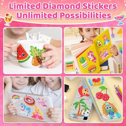 sinceroduct 5D Diamond Art Stickers Kits and Diamond Painting for 6-12 Kids in Kuwait