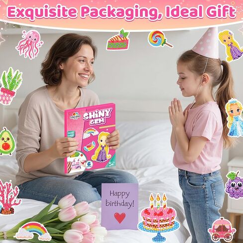 sinceroduct 5D Diamond Art Stickers Kits and Diamond Painting for 6-12 Kids in Kuwait