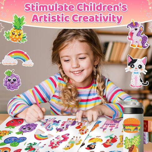 sinceroduct 5D Diamond Art Stickers Kits and Diamond Painting for 6-12 Kids in Kuwait